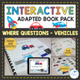 Vehicles Where Questions Interactive Book for Speech Thera