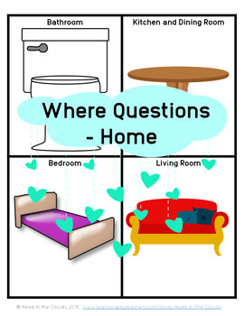 Where Questions Lotto - Rooms Of The House - ESL Questions Resources