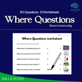 Where Questions Worksheet about Community - ABLLS-R H25 - 