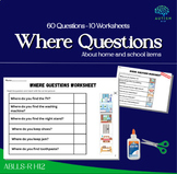 60 Where Question Worksheet Home School object ABLLS H12 A