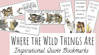 Preview of Where The Wild Things Are- Bookmarks