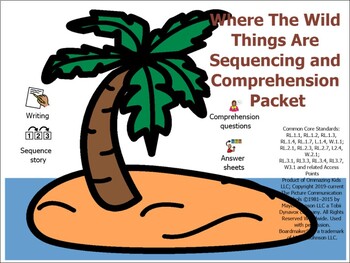 Preview of Where The Wild Things Are Sequencing and Comprehension Packet