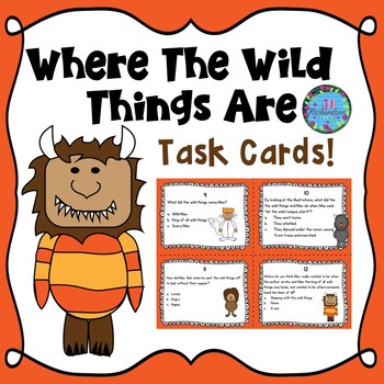 Preview of Where The Wild Things Are Activities - Task Cards First and Second Grade