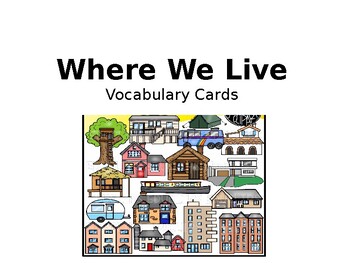 Preview of Where We Live Vocabulary Cards