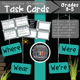 Where Wear We're Were Homophone Grammar Task Cards