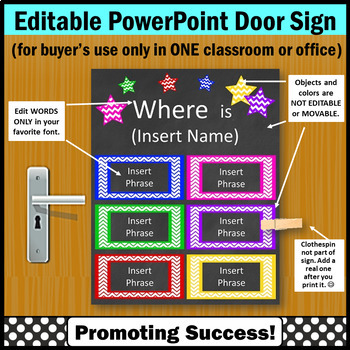 Preview of Counselor Appreciation School Counselor Week Editable Door Sign Where is the