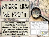 Where are WE from? - Poster Project to Learn about Each Other
