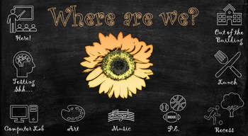 Where are We? Classroom Door Sign by Kelly Morris | TpT