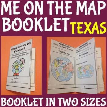 Preview of ME ON THE MAP - BOOKLET IN 2 SIZES - TEXAS