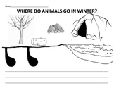 Where do animals go in winter: discussion, game, cut & pas