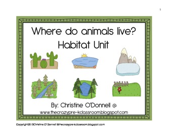 Where do animals live? 11 habitats & their animals 206pgs! | TpT