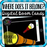 Where do the items belong? Flashlight Boom Card Game