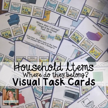 Preview of Where does it belong? Household Visual Task Cards for Special Education