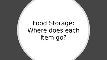 Preview of Where does this go? Food storage