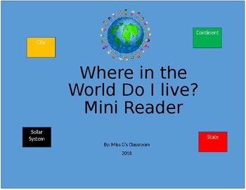 Preview of Where in the World Do I Live? Mini book