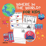 Where in the world? Countries Recognition worksheet for Kids
