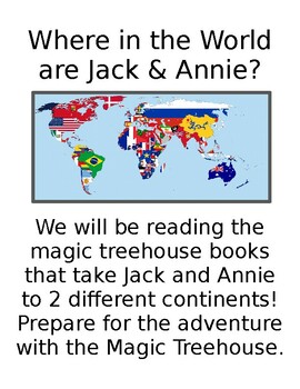 Preview of Where in the world are Jack & Annie?