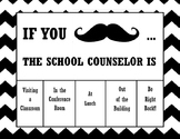 Where is Counselor? office door sign for School Counselors