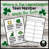 Teen Number Write the Room- St.Patrick's Day