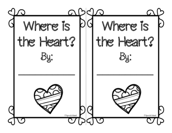 Preview of Where is The Heart - A Valentine Preposition Workbook
