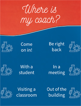 Preview of Where is my coach? Door Sign - Printable - Editable - 10 sports included!