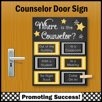 Where Are We? Leopard Print Decor Door Hangers For School Counselors