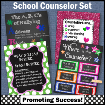 Preview of Counselor Appreciation National School Counseling Week Posters Decor Bundle