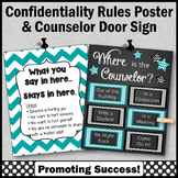 Where is the Counselor Door Sign Teal Counseling Office De