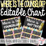 Where is the Counselor? EDITABLE CHART