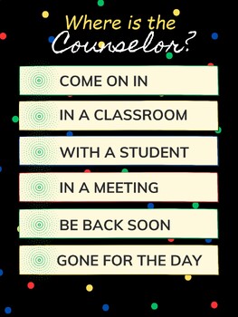 Preview of Where is the Counselor SIGN