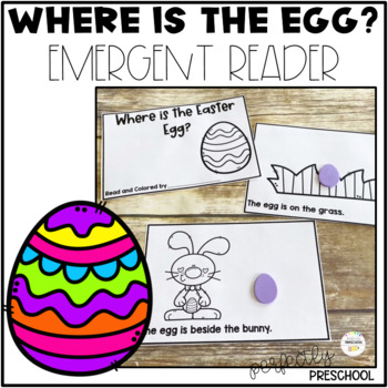 Preview of Where is the Easter Egg Positional Words Prepositions Book for Preschool & Pre-K