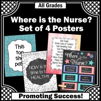 Preview of School Nurse Appreciation Day Printable Posters Nurses Day Week Encouraging Door