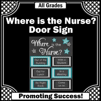Preview of Teal School Nurse Appreciation Day Printable Door Nurses Day Week Office Decor