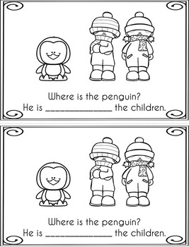 Preposition Mini-Reader Where is the Penguin? Speech Therapy by LyndaSLP123