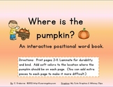 Where is the Pumpkin? An interactive positional word book