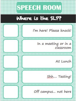 Preview of Where is the SLP door sign (editable)