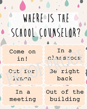 Preview of Where is the School Counselor? Clip poster Guidance Lunch Bunch Counseling