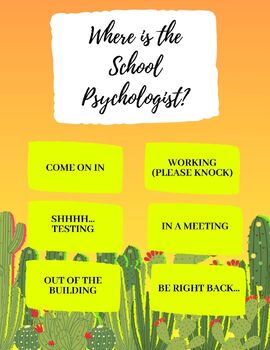 Preview of Where is the School Psychologist - Cactus