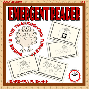 Preview of THANKSGIVING EMERGENT READER Sight Words Picture Cues Predictable Text