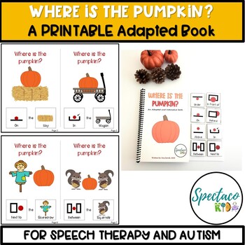 Preview of Where is the pumpkin fall theme prepositions interactive book PRINTABLE