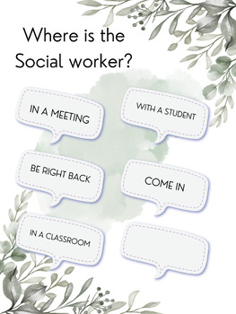 Preview of Where is the social worker?