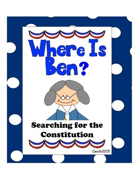 Preview of Where's Ben: Searching for the Constitution Task Cards