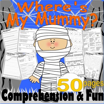 Preview of Where’s My Mummy Halloween Read Aloud Book Companion Reading Comprehension