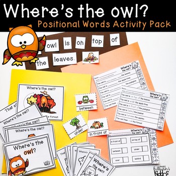 Preview of Where's the Owl Positional Words Activity Pack