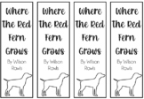 Where the Red Fern Grows Bookmark