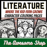 Where the Red Fern Grows Character and Setting Coloring Pages