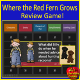 Where the Red Fern Grows Game - Test Review Activity for P