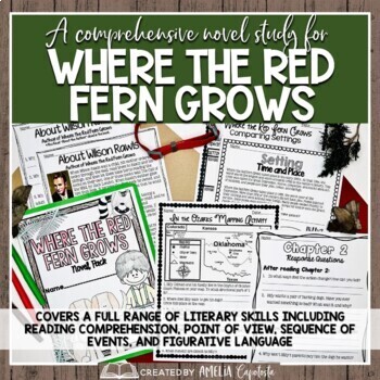 Preview of Where the Red Fern Grows Novel Study