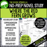 Where the Red Fern Grows Novel Study { Print & Digital }