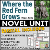 Where the Red Fern Grows Novel Study Unit - Print & DIGITAL
